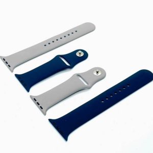 Priavy Grey & Blue silicon Smart Watch strap for iWatch...