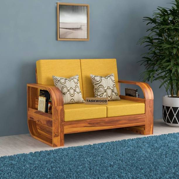 Taskwood Furniture Solid Sheesham Wood Two Seater Sofa ...