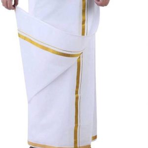 ADIYOGI CREATION Premium quality Men's White Golden Jar...