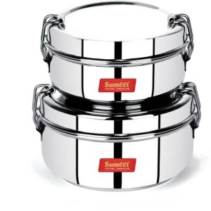 Sumeet Stainless Steel Food Pack Lunch Box with Steel S...