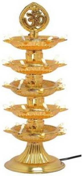 Blessing Shine 5 layer electric gold LED diya deepak li...