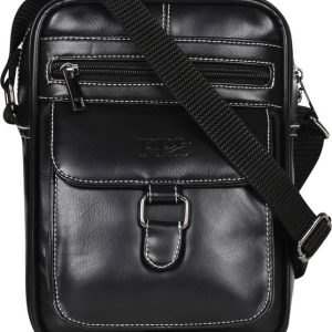 Pramadda Pure Luxury Black Men Sling Bag Elegant Leather Mobile Sling For Me...