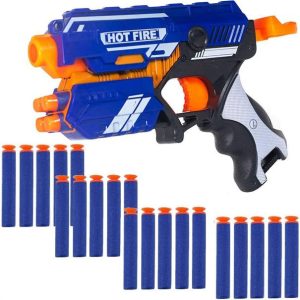 WISHKEY Manual Soft Bullet Shooting Gun Toy with 20 Saf...