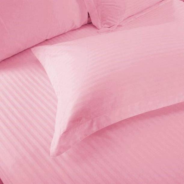 KAVYA FEB 280 TC Cotton Double Striped Flat Bedsheet