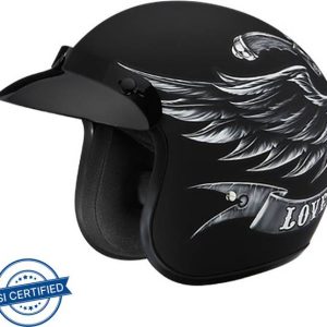 STUDDS JETSTAR CLASSIC D9 OPEN FACE LOVE IT Motorbike H...