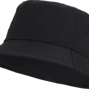aksmit Sun Hat Plain Black Fisherman Summer Reversible ...