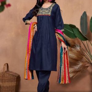 Youthnic Women Cotton Blend Kurta Salwar Dupatta Set