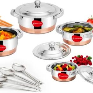 Klassi Kichen Stainless Steel Copper Bottem Handi set (...