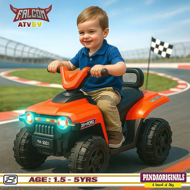 Pandaoriginals Falcon Atv Ev Battery Operated Musical T...