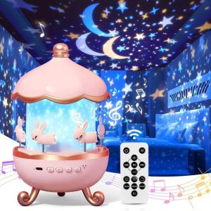 SHARNGA Rotating Cabin Star Projector Night Light with ...