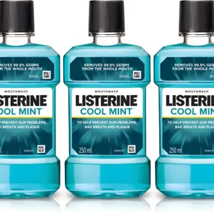 LISTERINE Cool Mint Mouthwash – (Pack of 3 – 250ml)