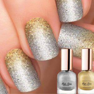 manasona Nail Polish Set 2 Colors Gold & Silver Nail Pa...