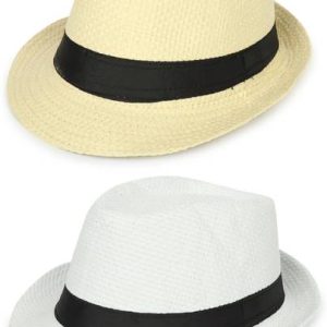 ZACHARIAS Paper Jute Fedora Hat Cap