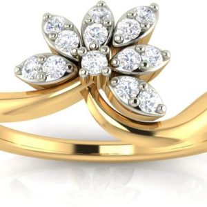 avsar Avsar Real Gold Bhavika Ring AVR218YB 14kt Cubic ...
