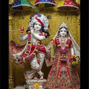 SHRION Radha Krishna Temple Wall Frame Spiritual Couple...