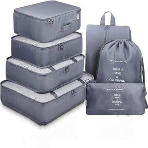 Aepigo 7Pcs Set Travel Organizer Packing Travel Toiletry Kit
