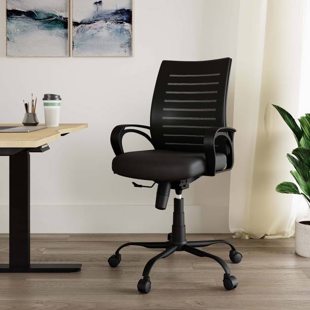 IAFA Diego Mid Back Ergonomic Office Heavy Duty Black M...