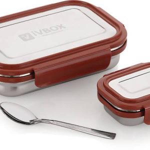 iVBOX Slim-Pro Steel Airtight Leak-Proof Tiffin for Kid...