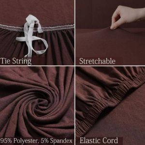 TURIYA Polyester Plain 3 Seater Sofa Cover