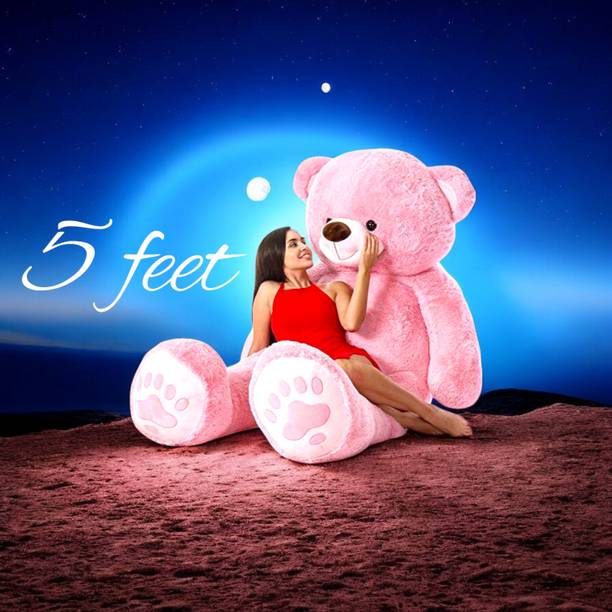 Krishna Creation Big 5 Feet Pink Teddy Bear – High-Qual...