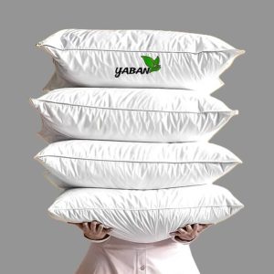 YABAN LUXURY Cotton Solid Sleeping Pillow Pack of 4