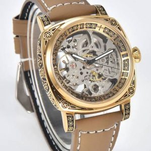 Forsining Unisex Self-Winding Automatic Mechanical Gold Analog Wa...