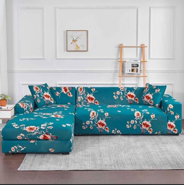 TONY STARK Polycotton Plain 3+3 Seater L-Shape Sofa Cov...