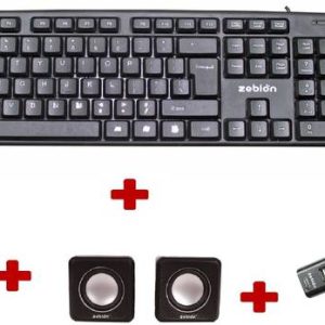 zebion K500 Keyboard + Rocky Mouse + Twin Speaker + Pro...