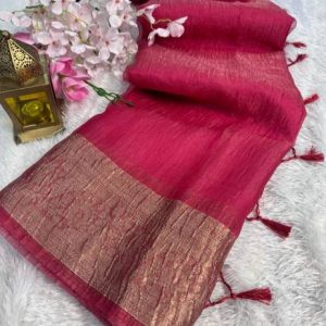 Divastri Self Design Banarasi Tissue Saree