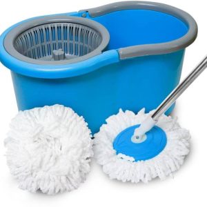 PENTOM 360 Degree Spinner 2 Microfiber heads & Twin Buc...
