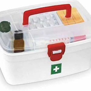 VSELL Medical Kit Box, Medicine Storage Box, Plastic Fi...