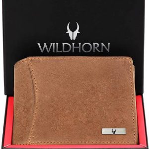 WILDHORN Men Casual, Formal, Travel Tan Genuine Leather RFID Wa...