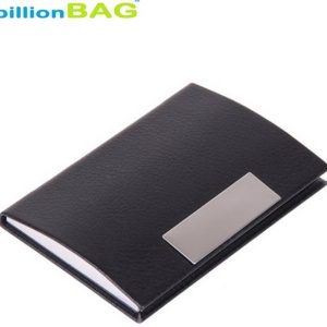 billionBAG Black Leather Luxyruy Visiting 10 Card Holder