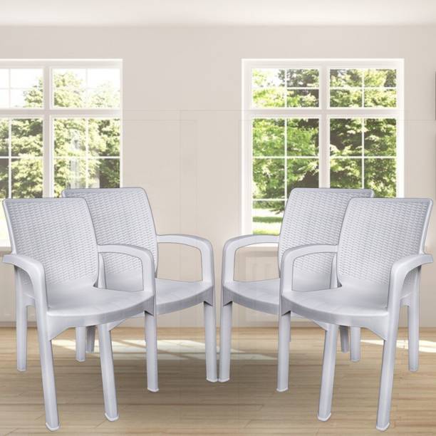 ITALICA Luxury Plastic Arm Chair/Matte Finish Chair For...