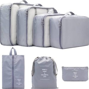 NETLEY 7 Set Travel Organizer 3 Packing Cubes + 3 Pouch...