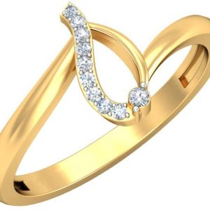 avsar AVR654YB 14kt Cubic Zirconia Yellow Gold ring