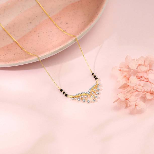 GIVA 14K Gold Pavitra Bandhan Diamond Mangalsutra 14kt ...