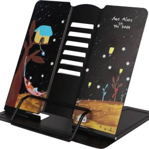 TUHI 1 Compartments Steel Desk Book Stand Holders for R...