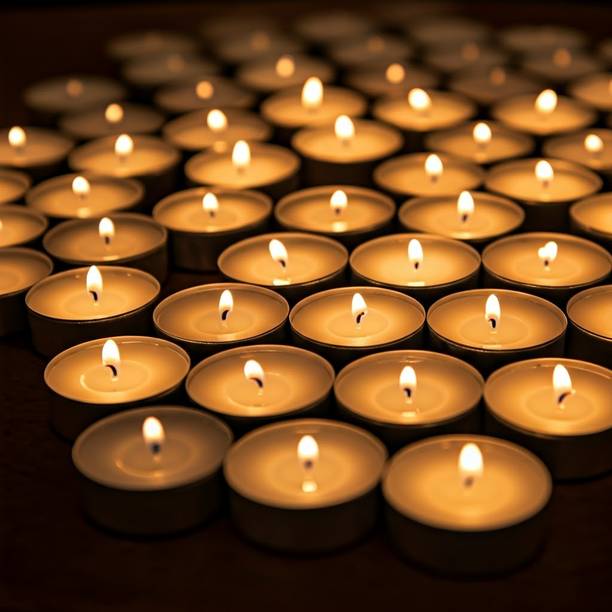 PVA Candles Tea Light Candle Pack of 100 Hour Long Burn...