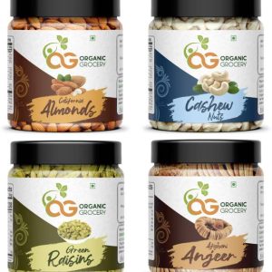 Organic Grocery Dry Fruits Combo Pack (250g*4) 1kg (Alm...