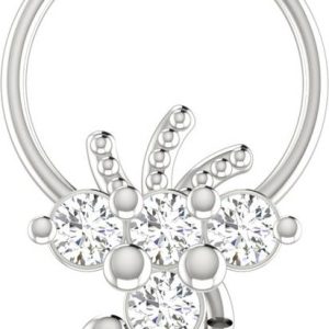 avsar Kavisha 18kt Diamond White Gold Nose Wire