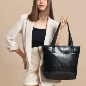 Pramadda Pure Luxury Black Women Tote Tote bag for women college office trav...