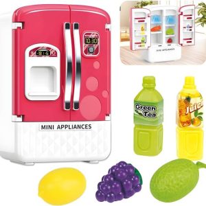 Toybot Kids Mini Refrigerator Playset with Music, Light...
