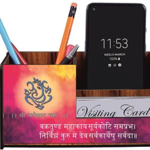 SHIV COLLECTION 3 Compartments Wooden Desk Organizers