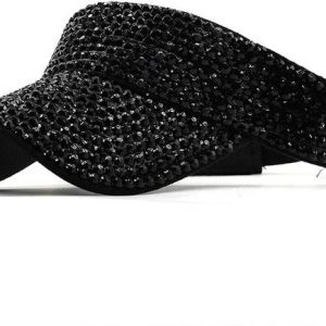 AlexVyan Open Head Sun Visor Stone Ponytail Adjustable ...