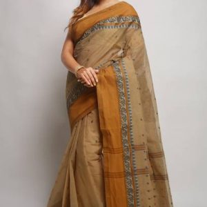 WoodenTant Woven Jamdani Pure Cotton Saree