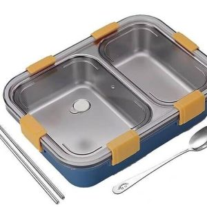 VRJK 2 Compartment Stainless Steel Lunch Box with Steel...