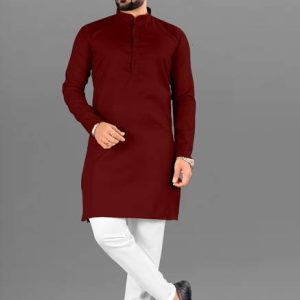 ETHNICSUTRA Men Cotton Blend Kurta Pyjama Set