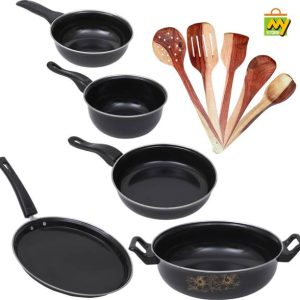 MY STORE Kitchen Combo Cookware Set of 10 Pcs | Gas & I...
