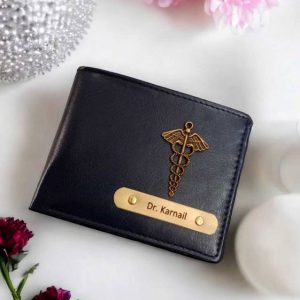 CELED Men Blue Genuine Leather Wallet